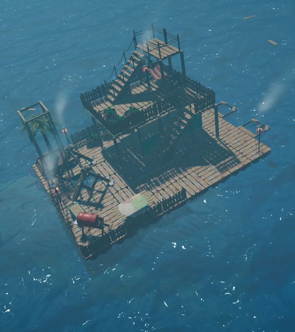 Navigating the Floating Town - Raft screenshot